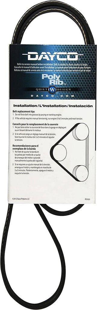 Dayco 5050445 Serpentine Belt , Black