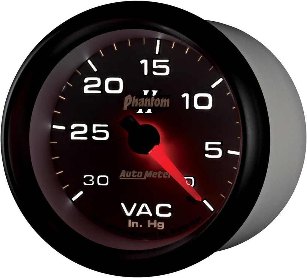 7884 Phantom II 2-5/8" 0-30 In. Hg Mechanical Vacuum Gauge