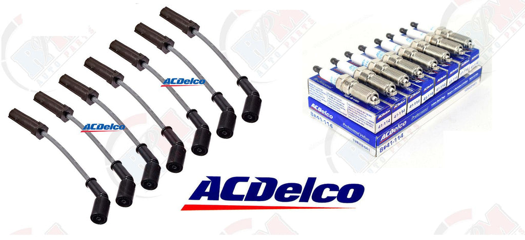 ACDELCO Spark Plugs & Wire Set Kit for 2014-2018 Chevrolet Silverado GMC 1500 V8