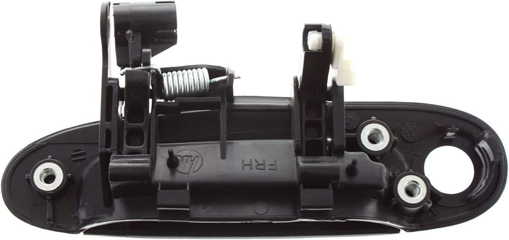Aftermarket Front Exterior Door Handle Compatible with 2000-2005 Toyota Echo Smooth Black, with Keyhole, Set of 2, Driver and Passenger Side