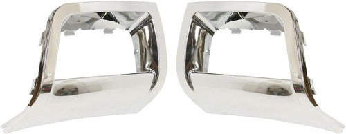 Front Fog Lamp Molding Compatible with 2006-2009 Chevrolet Trailblazer Set of 2 Passenger and Driver Side Chrome