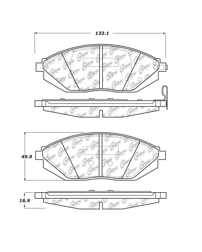 Centric Front Disc Brake Pad for Beat, Sonic, Spark, Spark Classic (102.15900)