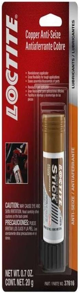 Loctite 504468 Copper Anti-Seize Stick for Automotive: High-Temperature, for Severe Environments, Flexibility for Tough Applications | Copper, 20 Gram Stick