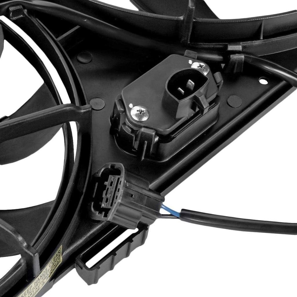 OEM-RF-0125 Factory Style Radiator Cooling Fan Assembly Cooling Efficiency Improved Direct Replacement [Compatible with Ford Transit Connect 2010-2013 Fits 2.0L Engines] , Black