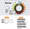 COSTWAY Compact Laundry Dryer, 110V Electric Portable Clothes Dryer with Stainless Steel Tub, Control Panel Downside Easy Control for 4 Automatic Drying Mode, White