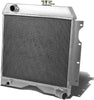 RA-WILLYS54-L6-3 3-Row Full Aluminum Radiator 23.25" X 22.5" X 5.5" [Compatible with 54-58 Jeep Willys / 56-64 Utility Wagon / 56-64 Truck / 56-64 6-226/61-62 Utility]