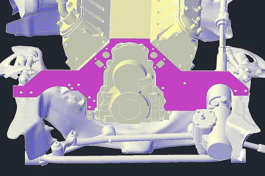 LS Front Engine Plate for 1978-88 G-Body Motor Mount LS1 LS3 LSX Aluminum Swap Mount Pre Cut 551816-GBDY