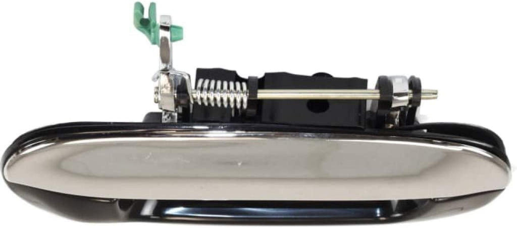 For Buick Rainier Exterior Door Handle Rear, Passenger Side Smooth Black Bezel with Chrome Lever (2004-2007) | Trim:All Submodels