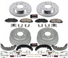 K15177DK Front and Rear Z23 Carbon Fiber Brake Pads with Drilled & Slotted Brake Drums Kit