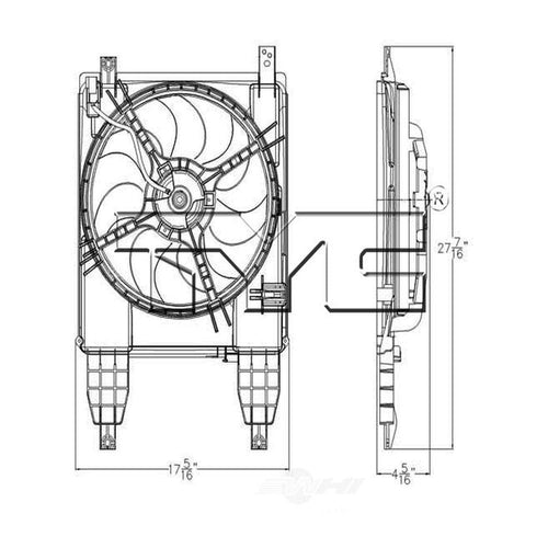 Dual Radiator and Condenser Fan Assembly Fits 2009 Chevrolet Aveo