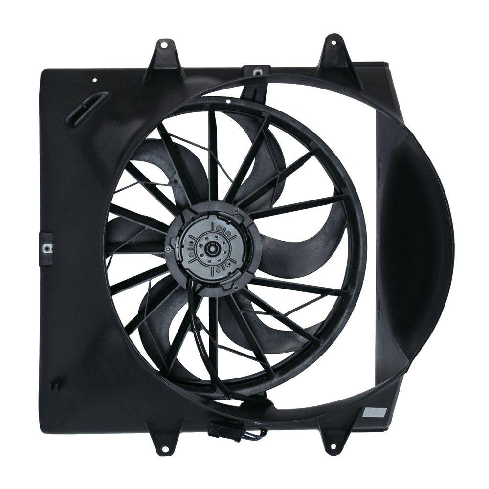 621130 Dual Radiator and Condenser Fan Assembly for 04 Jeep Grand Cherokee