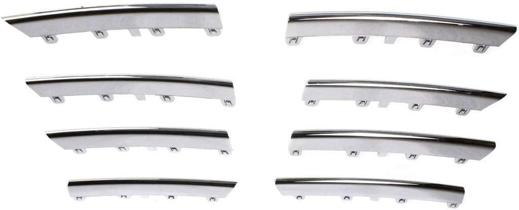 Compatible with Volkswagen Jetta Grille Trim 2005 06 07 08 09 2010 Lower | Kit Set | Chrome | VW1211100 | 1KM898653