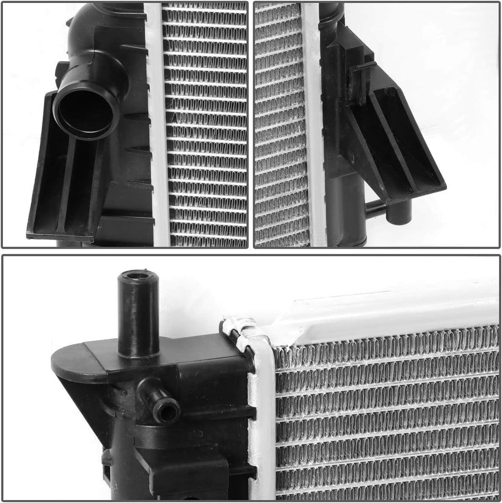OEM-RA-2789 OE Style Bolt-On Aluminum Core Radiator Replacement Compatible with 05-14 Mustang AT&MT, 24-1/8" W X 19-7/16" H X 1" D, 1-1/2" Inlet, 1-1/2" Outlet