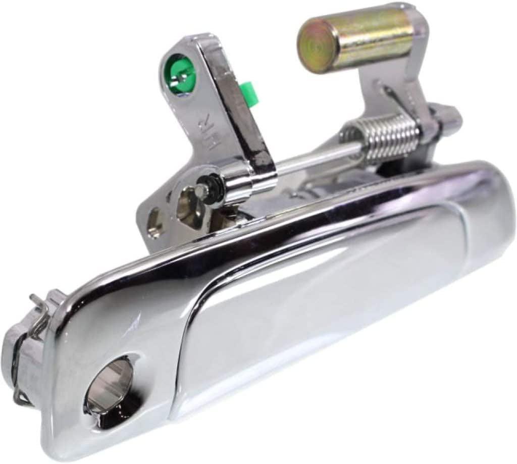 for Honda Civic Exterior Door Handle Front, Passenger Side Chrome (2001-2005) | with Key Hole| Trim:All Submodels