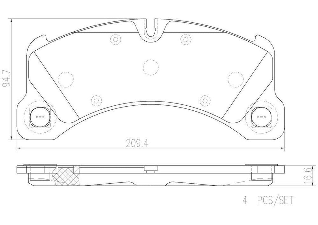 Brembo Front Disc Brake Pad Set for 11-13 Cayenne (P65026N)