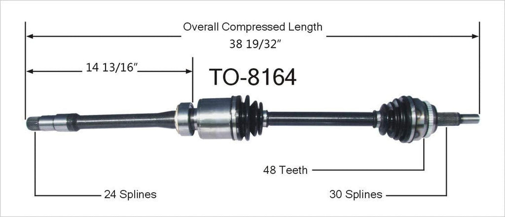 TO-8164 CV Axle Shaft
