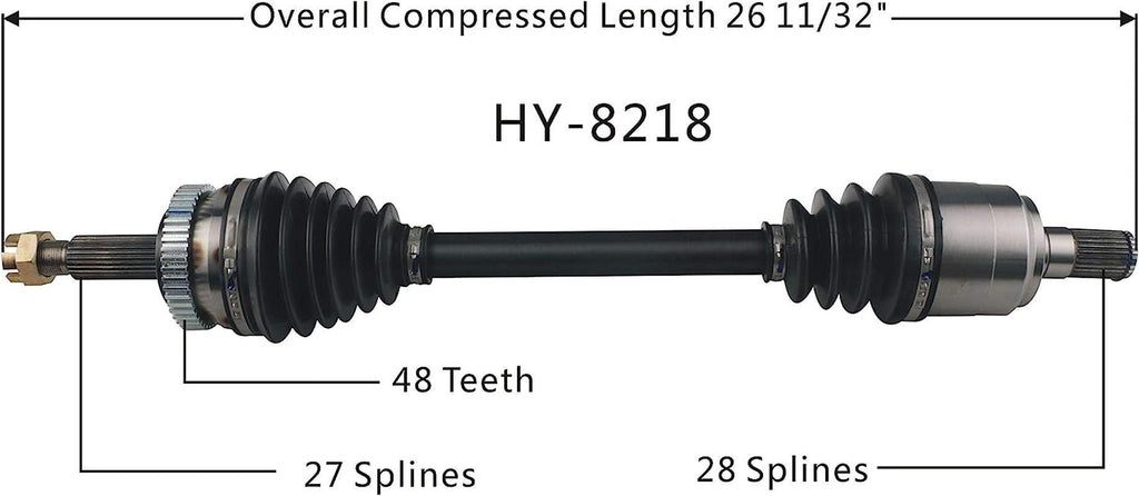 HY-8218 CV Axle, 1 Pack