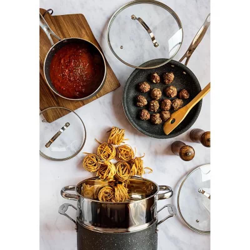 Granitestone 22-Piece Non-Stick Aluminum Cookware Set with Utensils