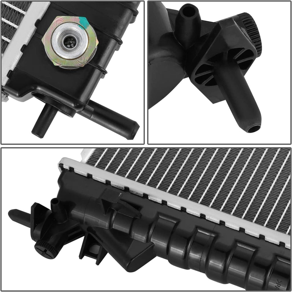 OEM-RA-2605 1-Row Aluminum Core Radiator Compatible with 01-03 Saturn L100 L200, 23-5/8" W X 14-1/2" H X 1" D, 1-3/8" Inlet / 1-3/8" Outlet
