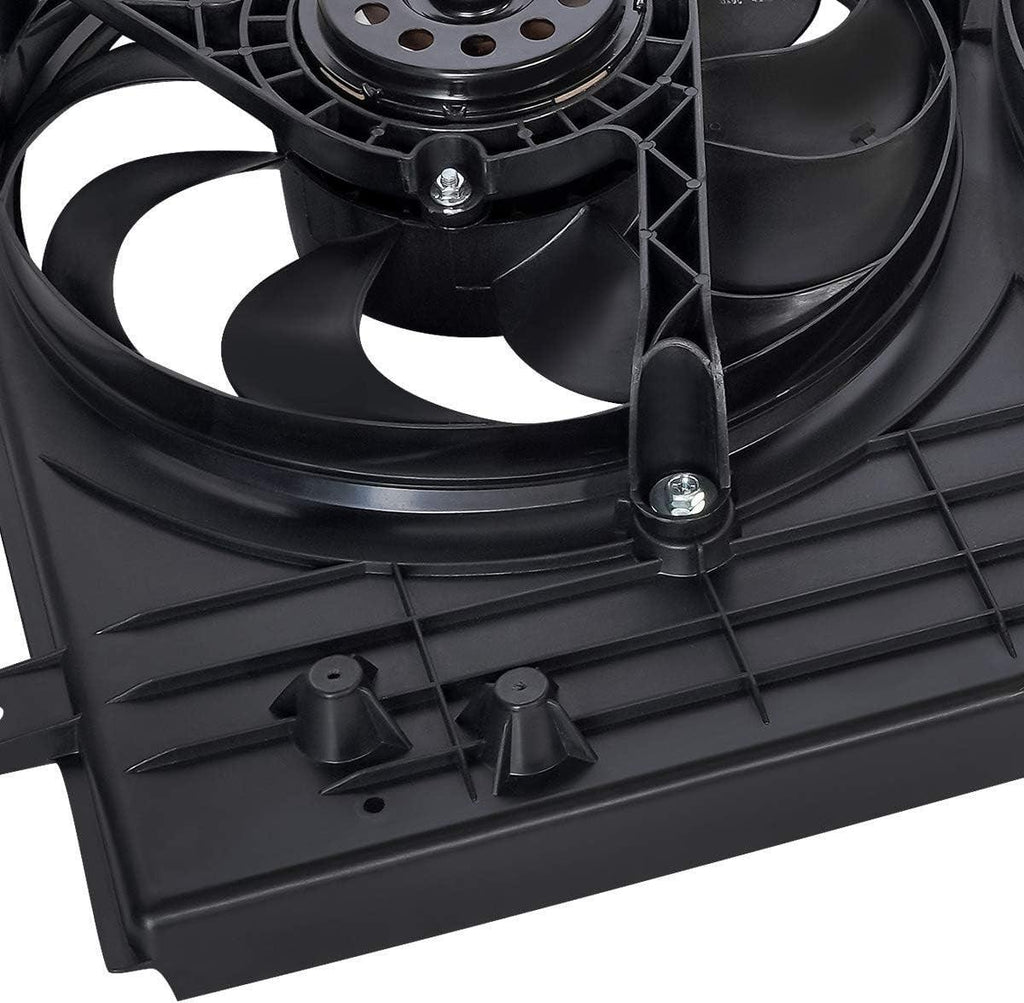 OEM-RF-0212 Factory Style Radiator Cooling Fan Assembly Cooling Efficiency Improved Direct Replacement [Compatible with 1998-2007 Beetle]