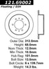 Centric Rear Disc Brake Rotor for H3, H3T (121.69002)