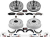K15089DK Front and Rear Z23 Carbon Fiber Brake Pads with Drilled & Slotted Brake Drums Kit