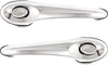 Front Exterior Door Handle Compatible with 2001-2010 Chrysler PT Cruiser All Chrome, Plastic, Set of 2, Driver and Passenger Side