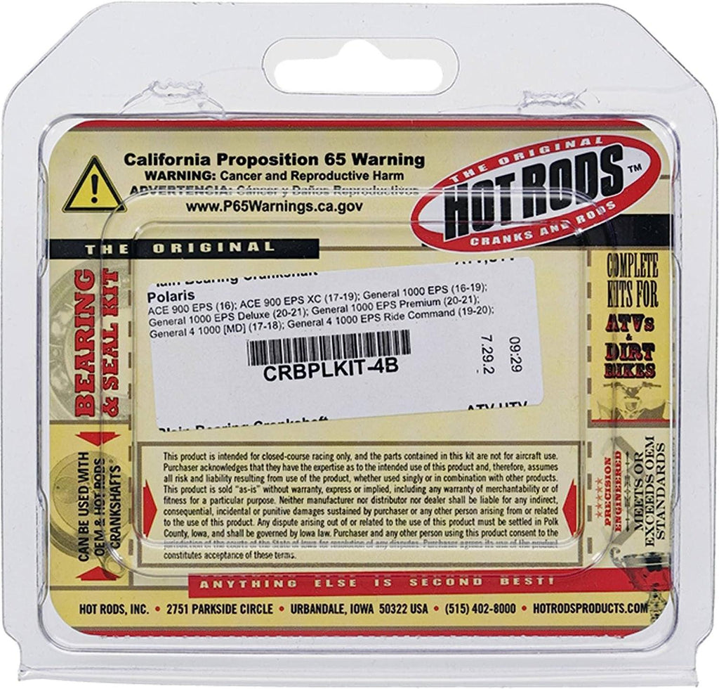 New  Plain Bearing Crankshaft for Polaris General 1000 EPS (16) Ranger 900 Crew 4X4 (15-16) Ranger 900 Diesel Crew 4X4 (14) Ranger 900 XP (13-16) RZR 1000 60 INCH (16) CRBPLKIT-4B