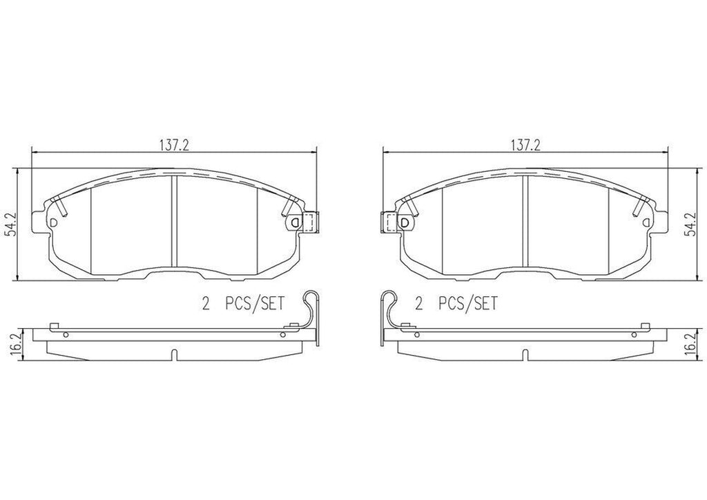 Front Disc Brake Pad Set for Sentra, Juke, Cube, Altima, Versa+More (P56065N)