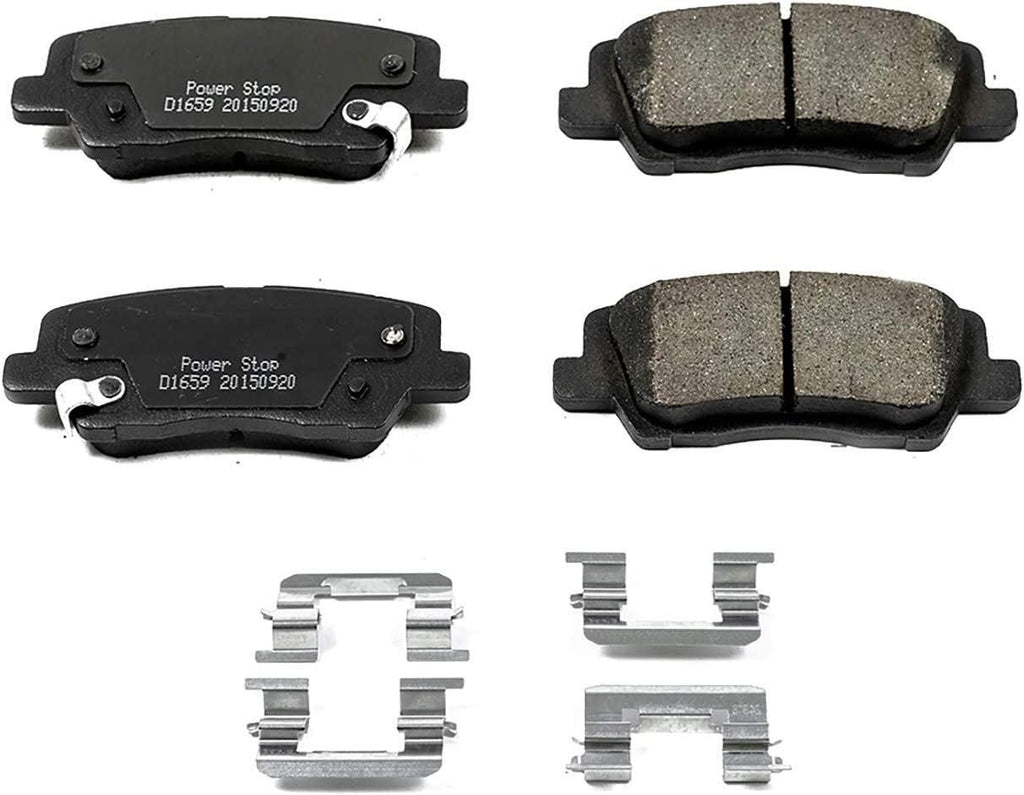 17-1659, Z17 Rear Ceramic Brake Pads with Hardware