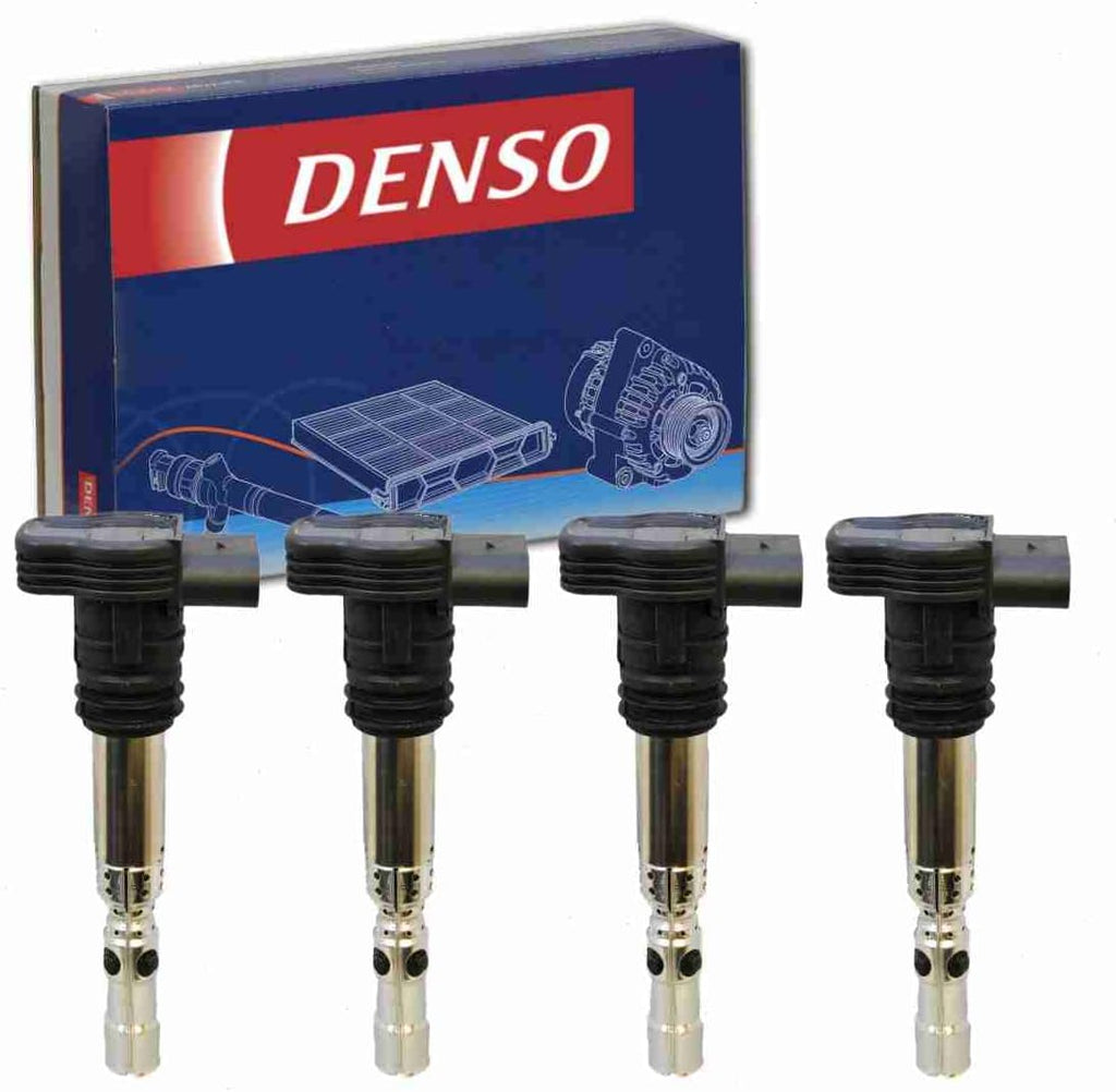 4 Pc DENSO Direct Ignition Coils Compatible with Audi TT 1.8L L4 2001-2006