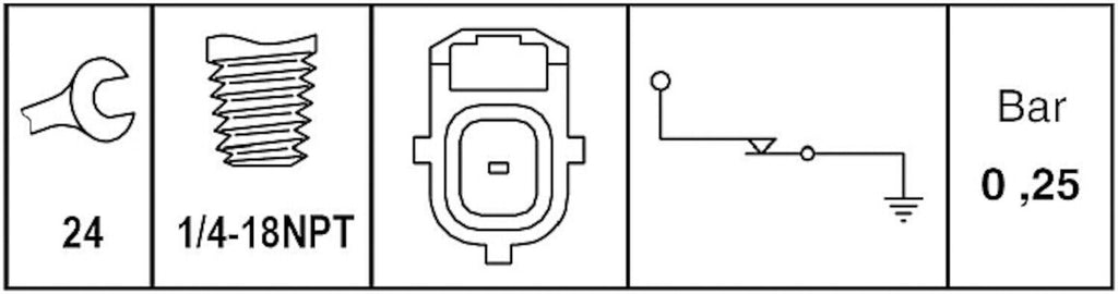 Engine Oil Pressure Switch for XE, Discovery Sport+More 009600081