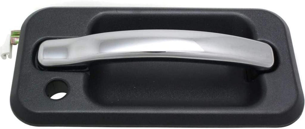 for Hummer H2 Exterior Door Handle Front, Passenger Side Black Bezel with Chrome Lever 2003-2009 | with Key Hole | Trim: Base | HU1311101 | 15104791