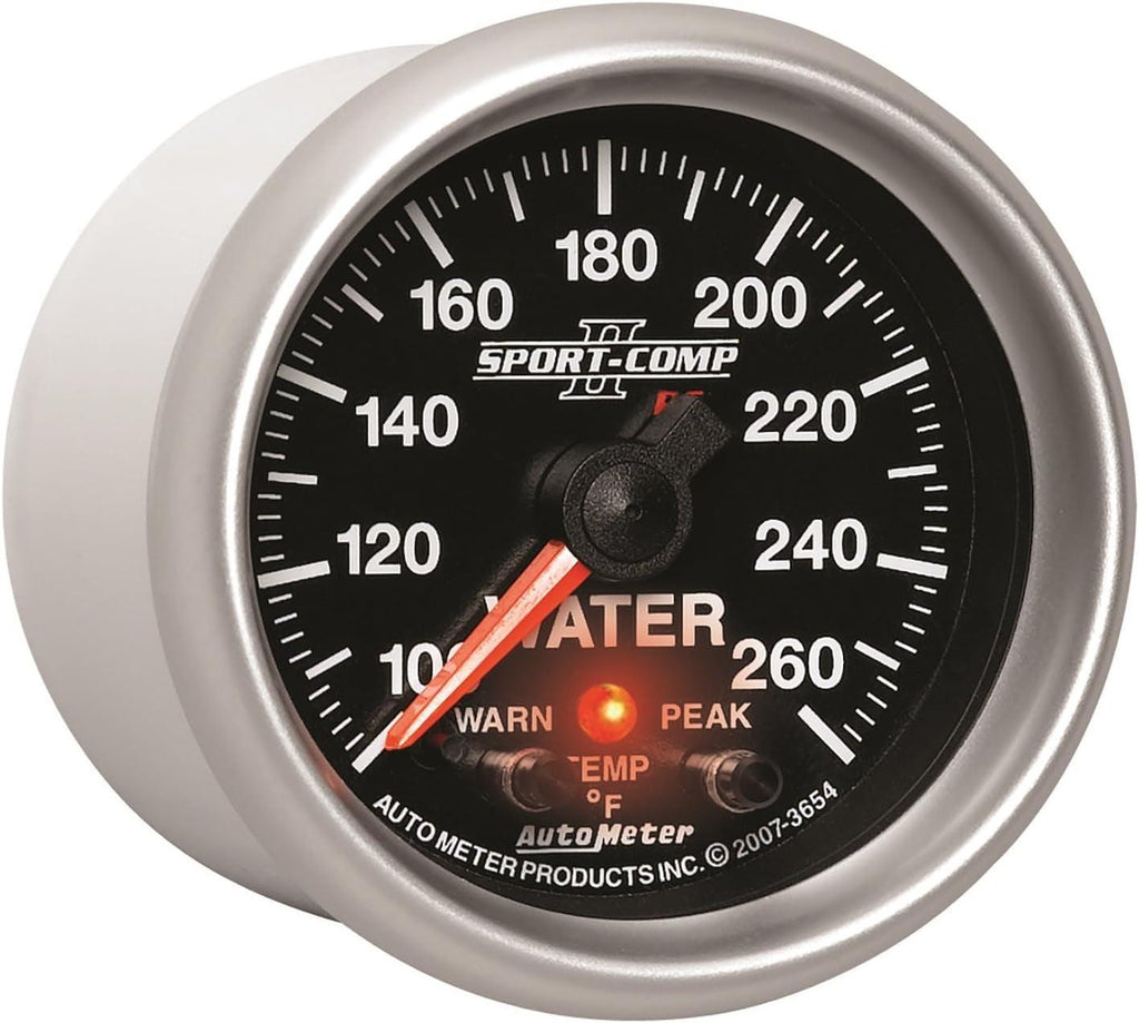 3654 2-1/16" 100- 260 Degree F Full Sweep Electric Water Temperature Gauge