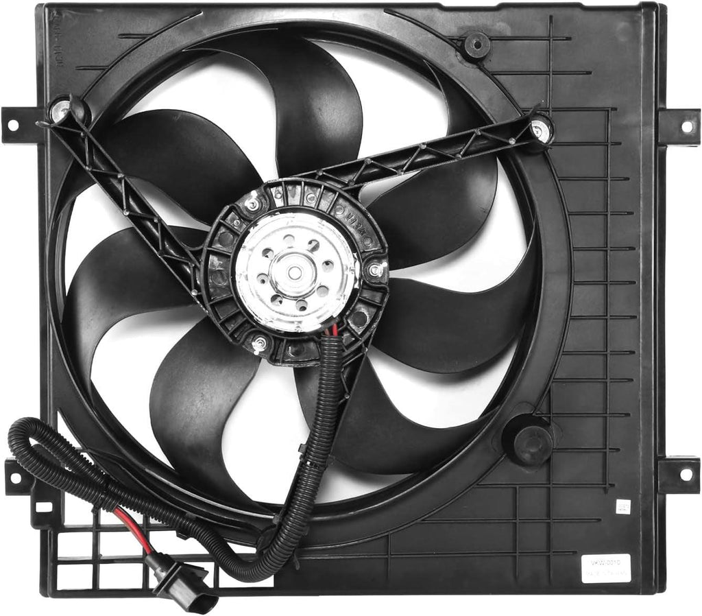 OEM-RF-0364 Factory Style Radiator Cooling Fan Assembly Compatible with 00-06 Audi TT, 99-05 Golf/Jetta 1.8T, 1.9TDI 2.0L, 2.8L