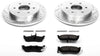 K2445 Rear Z23 Carbon Fiber Brake Pads with Drilled & Slotted Brake Rotors Kit