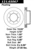 Centric Front Disc Brake Rotor for Ford (121.65067)