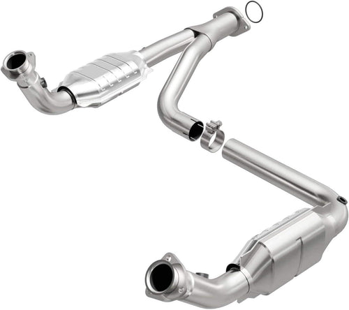 Magnaflow Direct-Fit Catalytic Converter OEM Grade Federal/Epa Compliant 49644 - Stainless Steel 3.5In Main Piping, 50.6In Overall Length, Pre-And-Post Converter O2 Sensor - OEM Truck Replacement