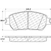 Centric Front Disc Brake Pad for Toyota (102.09061)