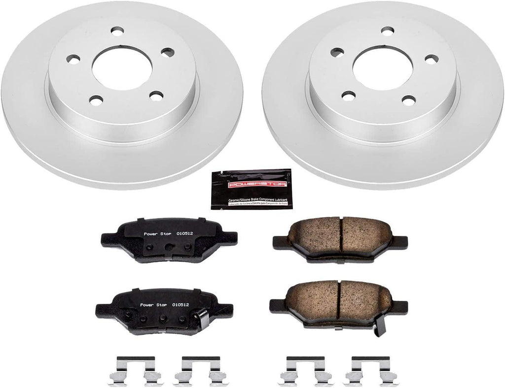 CRK1616 Coated Brake Rotor & Ceramic Brake Pads- Rear