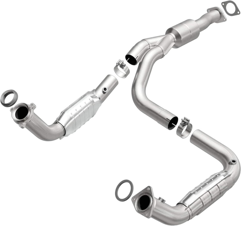 Direct-Fit Catalytic Converter OEM Grade Federal/Epa Compliant 52113 - Stainless Steel 3In Main Piping, 65.25In Overall Length, Pre-And-Post Converter O2 Sensor - OEM Cargo Van Replacement