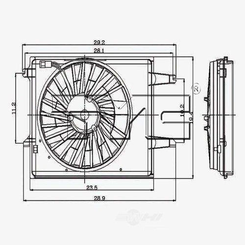 Dual Radiator and Condenser Fan Assembly Fits 1998 Nissan Quest