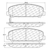 Centric Front Disc Brake Pad for Armada, QX56, Titan (102.12860)