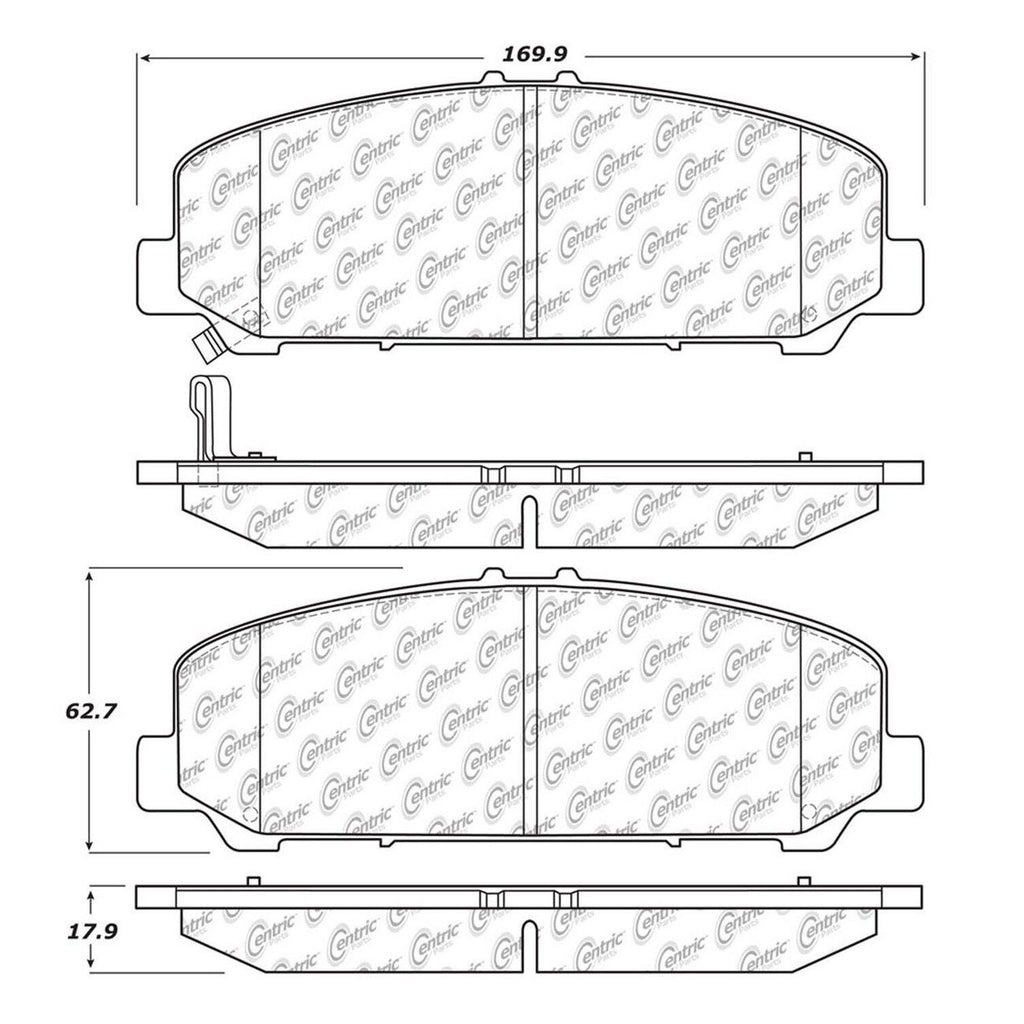 Centric Front Disc Brake Pad for Armada, QX56, Titan (102.12860)