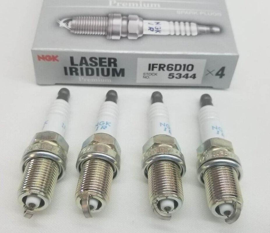 4-NGK Laser Iridium Long-Life Spark Plug Pre-Gapped MBZ & DODGE IFR6D10 (5344)