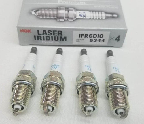 4-NGK Laser Iridium Long-Life Spark Plug Pre-Gapped MBZ & DODGE IFR6D10 (5344)