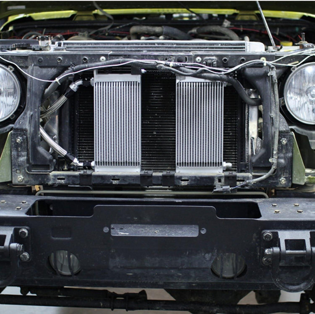 MMOC-WRA-07 Oil Cooler Kit Compatible with Jeep Wrangler JK 2007-2017 Silver