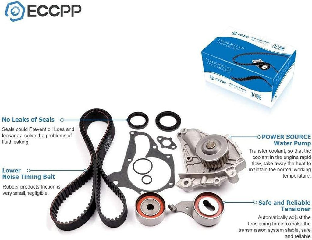 Timing Belt Water Pump Kit Fits for 1987-2001 Fit for TOYOTA CAMRY CELICA MR2 RAV4 SOLARA 2.0L 2.2L DOHC L4 163SFE 5SFE TBK138 TCKWP199
