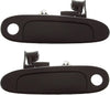 Aftermarket Front Exterior Door Handle Compatible with 2000-2005 Toyota Echo Smooth Black, with Keyhole, Set of 2, Driver and Passenger Side