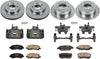KCOE4017A Autospeciality Replacement Front and Rear Caliper Kit- OE Rotors, Ceramic Brake Pads, Calipers